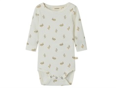 Lil Atelier bodysuit coconut milk with hares and ducks  